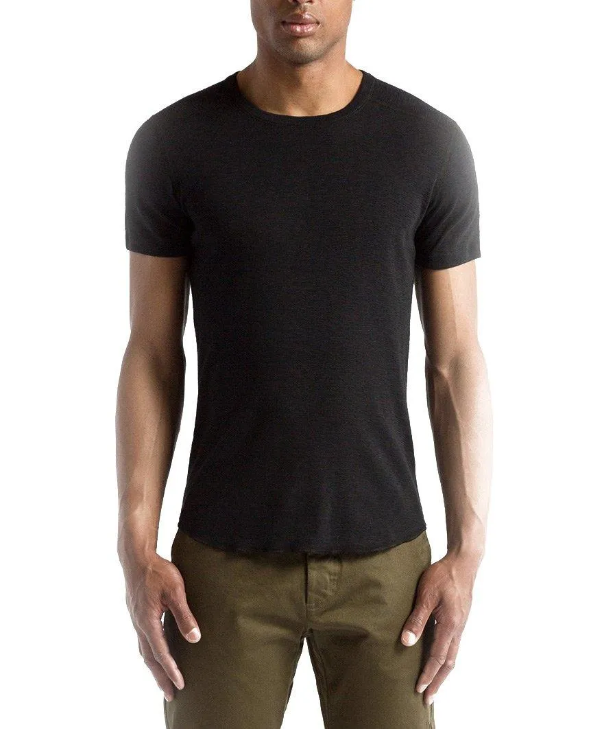 1x1 Slub Short Sleeve Crewneck Black
