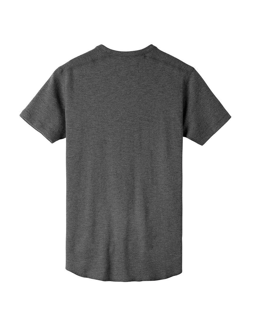 1x1 Slub Short Sleeve Crewneck Heather Charcoal