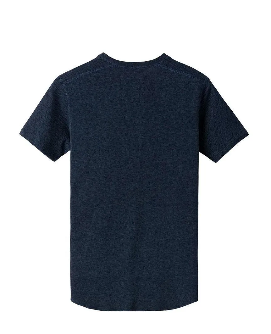 1x1 Slub Short Sleeve Crewneck Navy