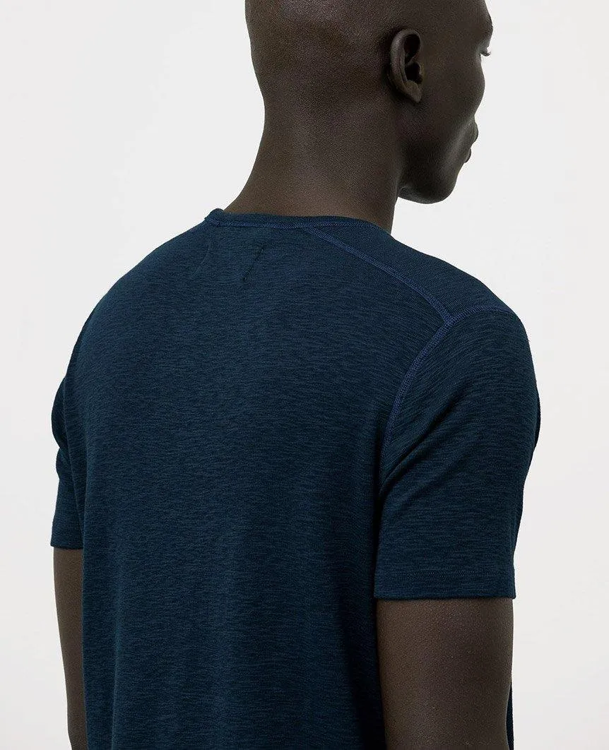 1x1 Slub Short Sleeve Crewneck Navy