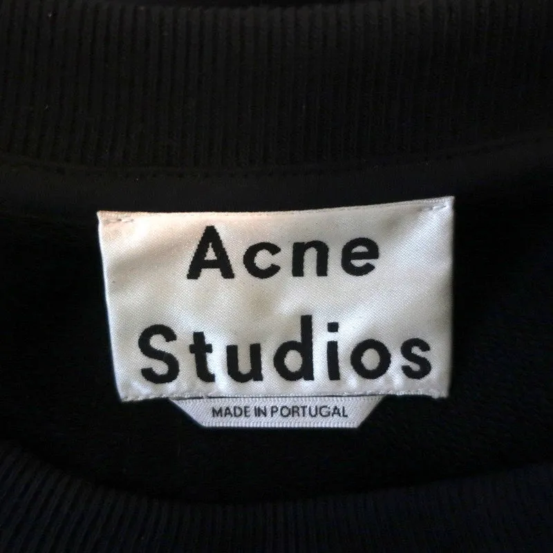 Acne Studios Roni Sequined Crewneck Sweatshirt Black Cotton Size Extra Small