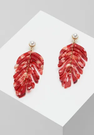 Acrylic Long Leaf  Earrings