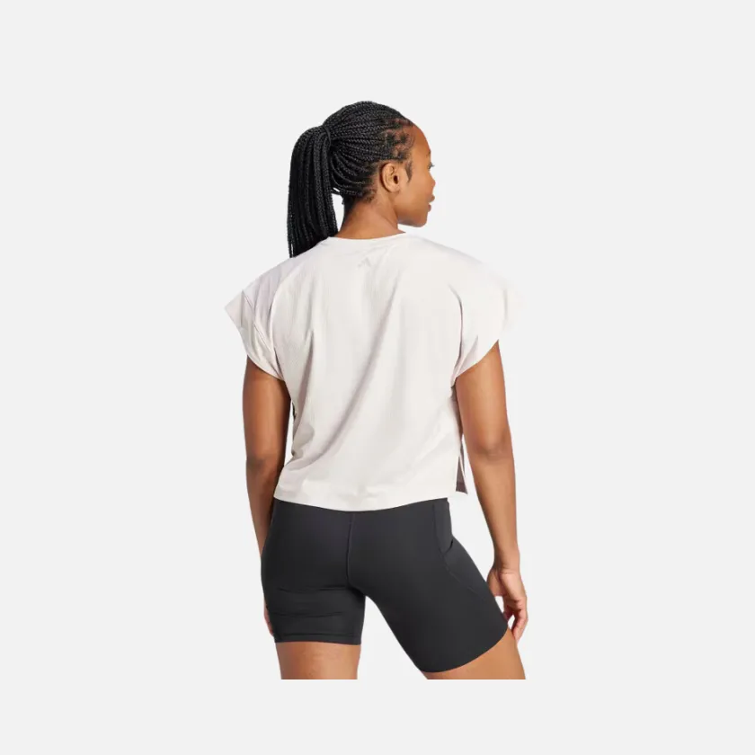 Adidas Studio Women's Training T-shirt -Putty Mauve/Grey Two