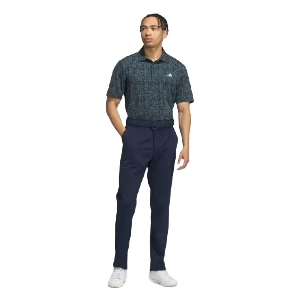 Adidas Ultimate365 Power Grid Print Polo Shirt - Blue