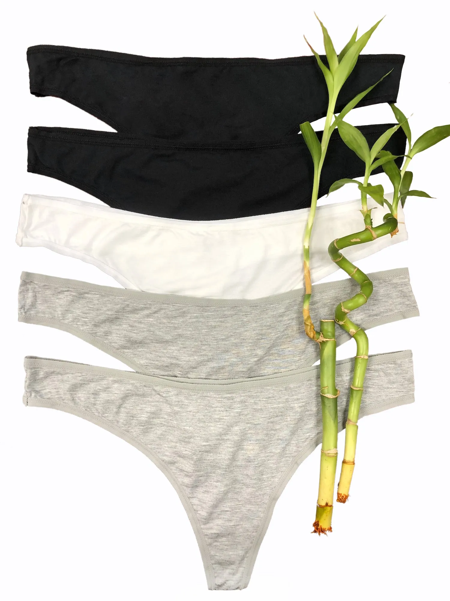 Alessandra B Women's Bamboo Thong - 5 Pack