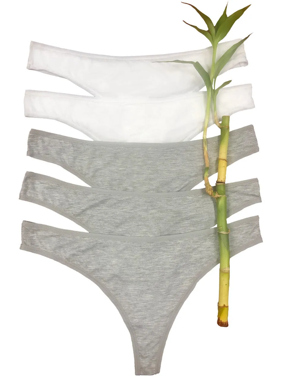 Alessandra B Women's Bamboo Thong - 5 Pack