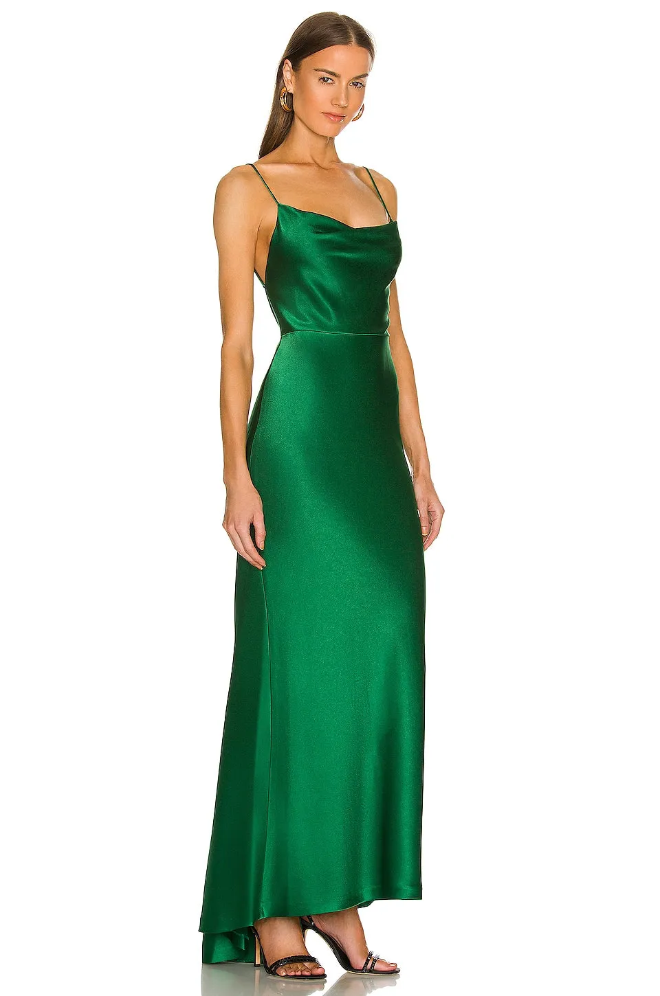 Alice   Olivia Montana Maxi Gown Maxi Dress in Deep Emerald
