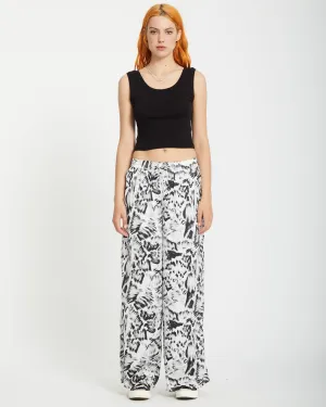 Alix Elasticated Waist Trousers - BLACK WHITE