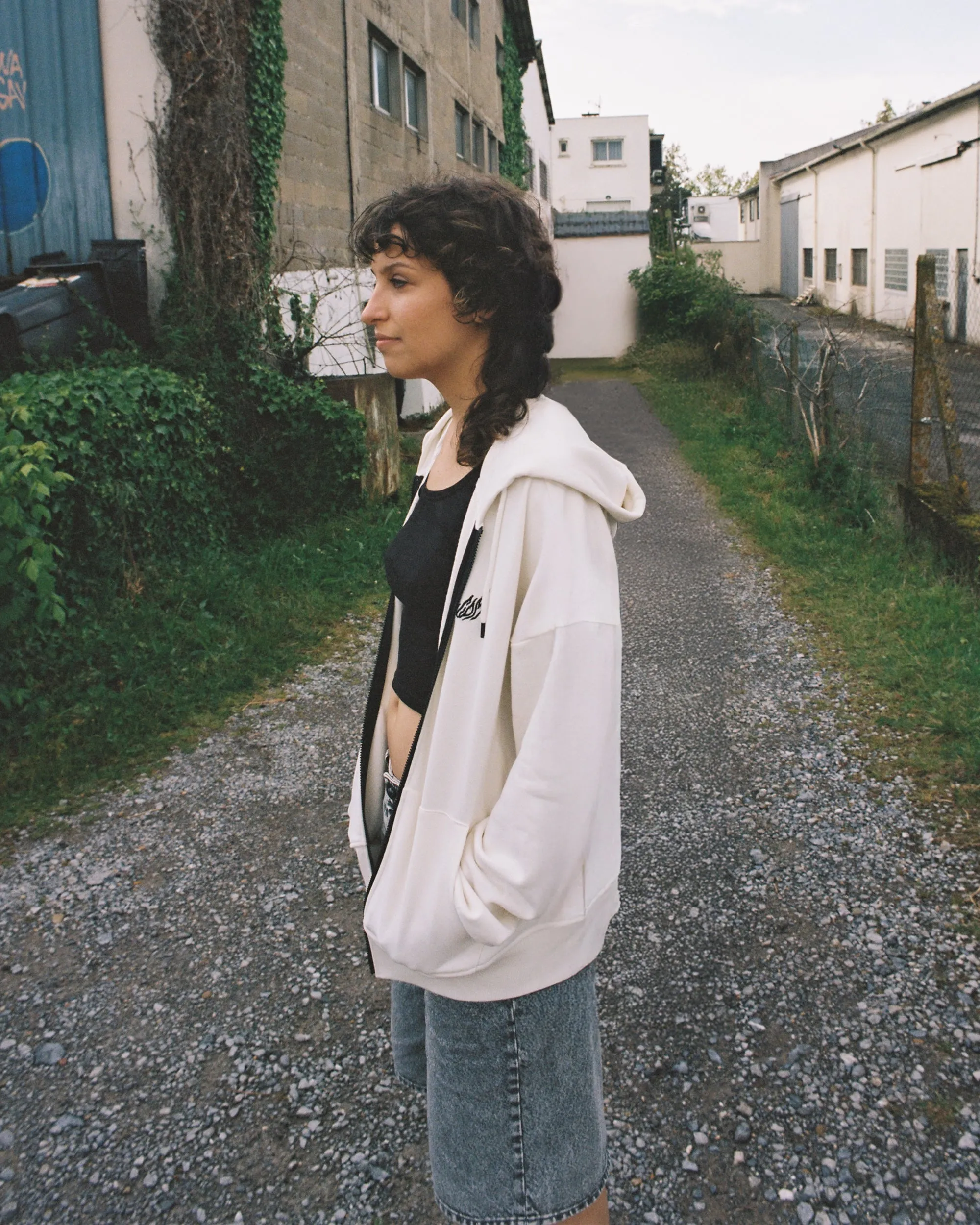 Alix Zip-up Hoodie - STAR WHITE