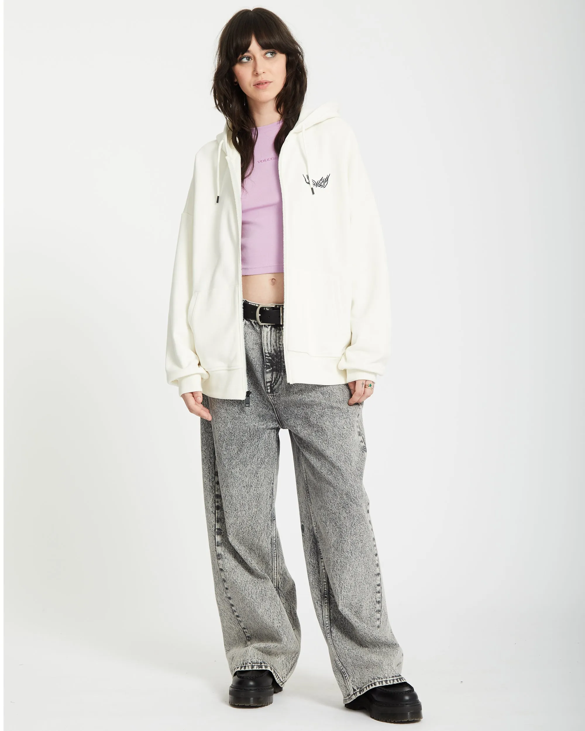 Alix Zip-up Hoodie - STAR WHITE