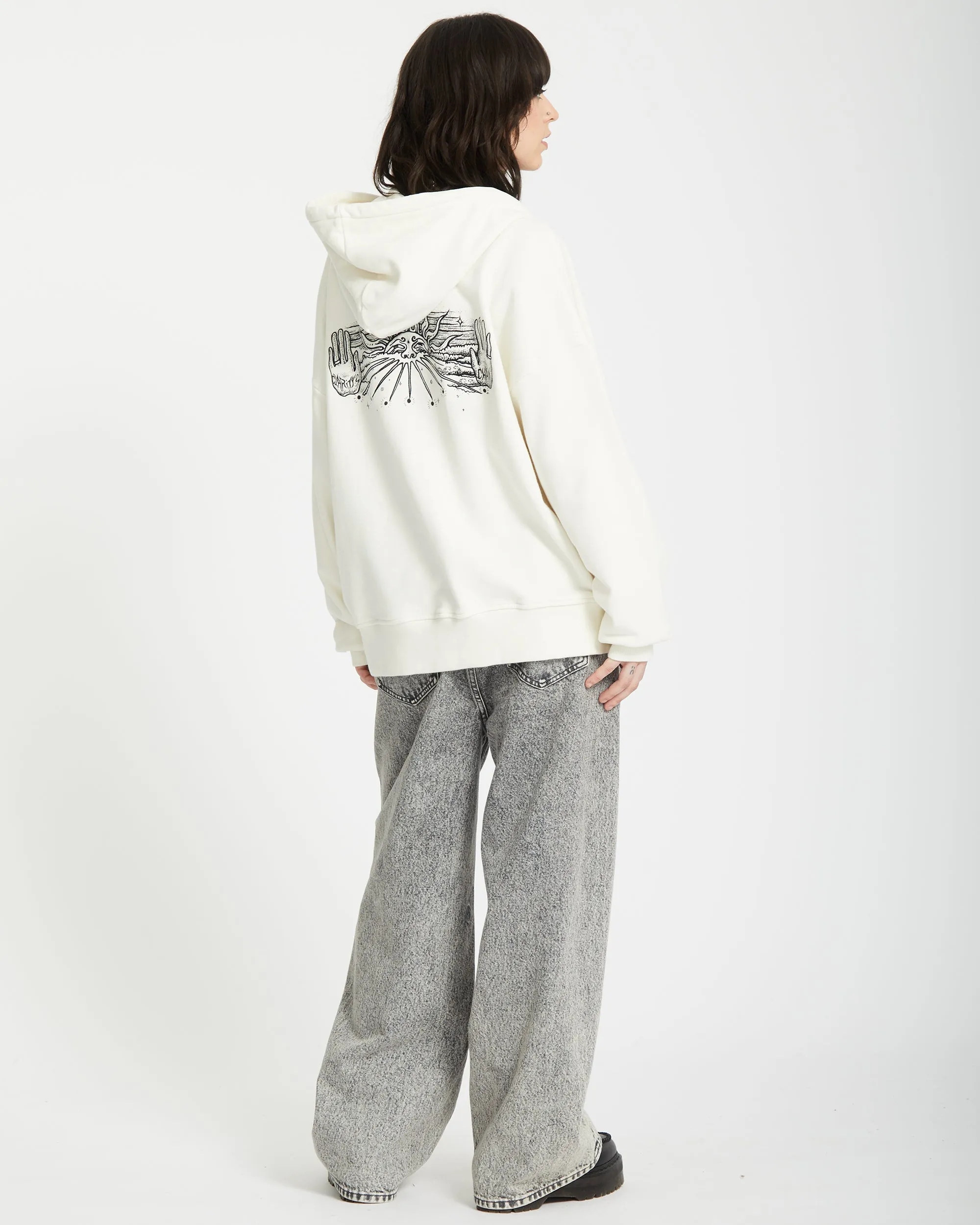 Alix Zip-up Hoodie - STAR WHITE
