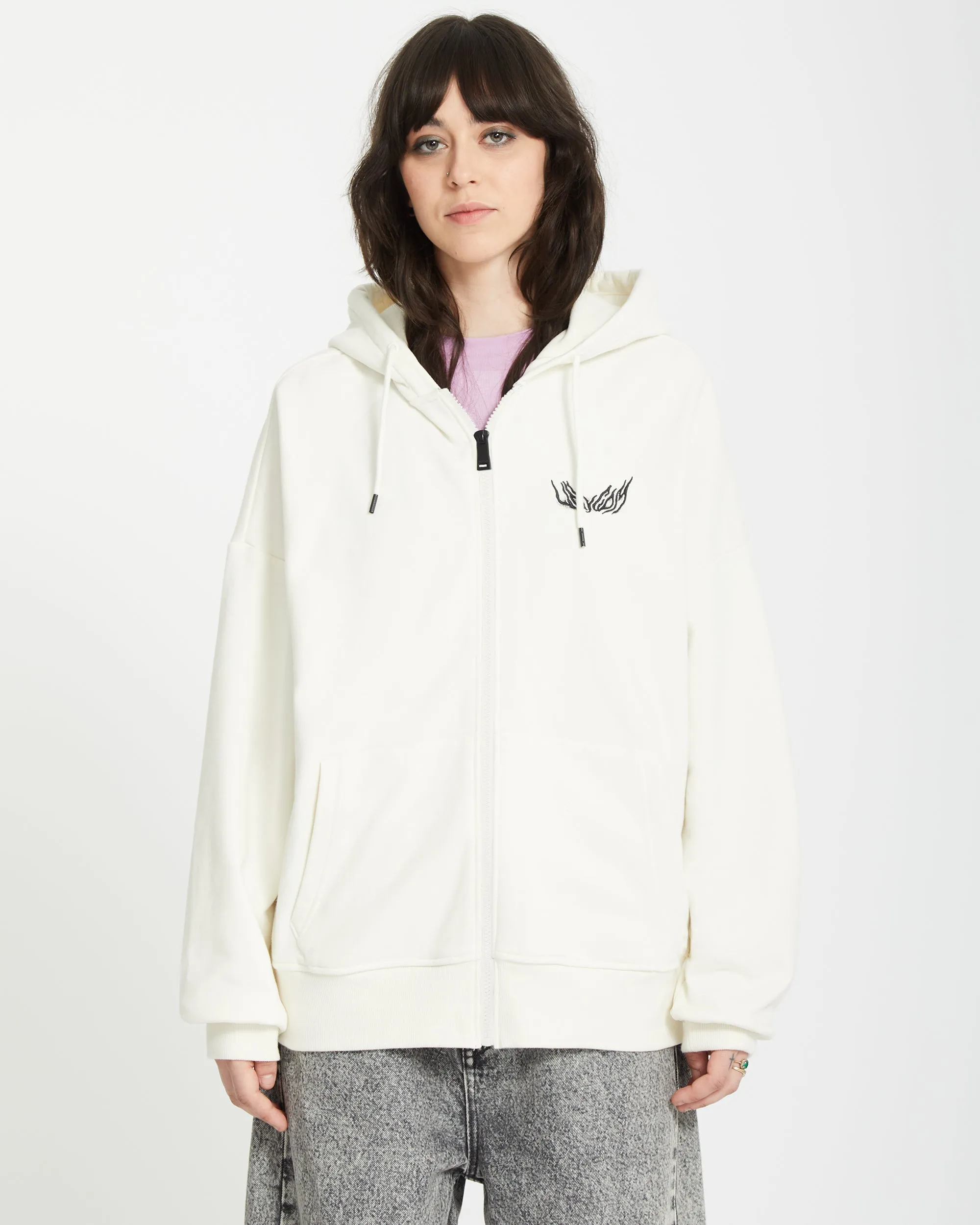 Alix Zip-up Hoodie - STAR WHITE
