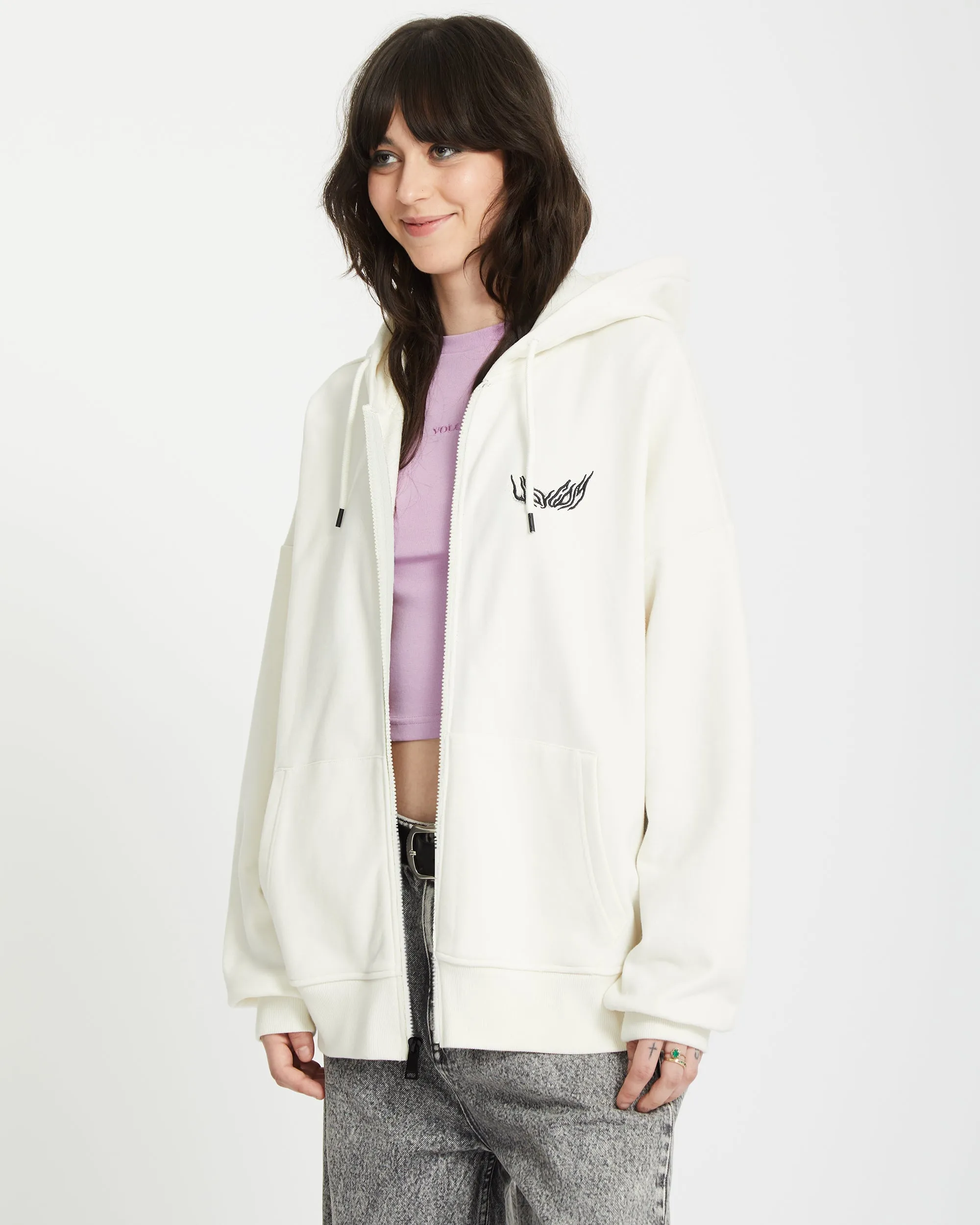 Alix Zip-up Hoodie - STAR WHITE