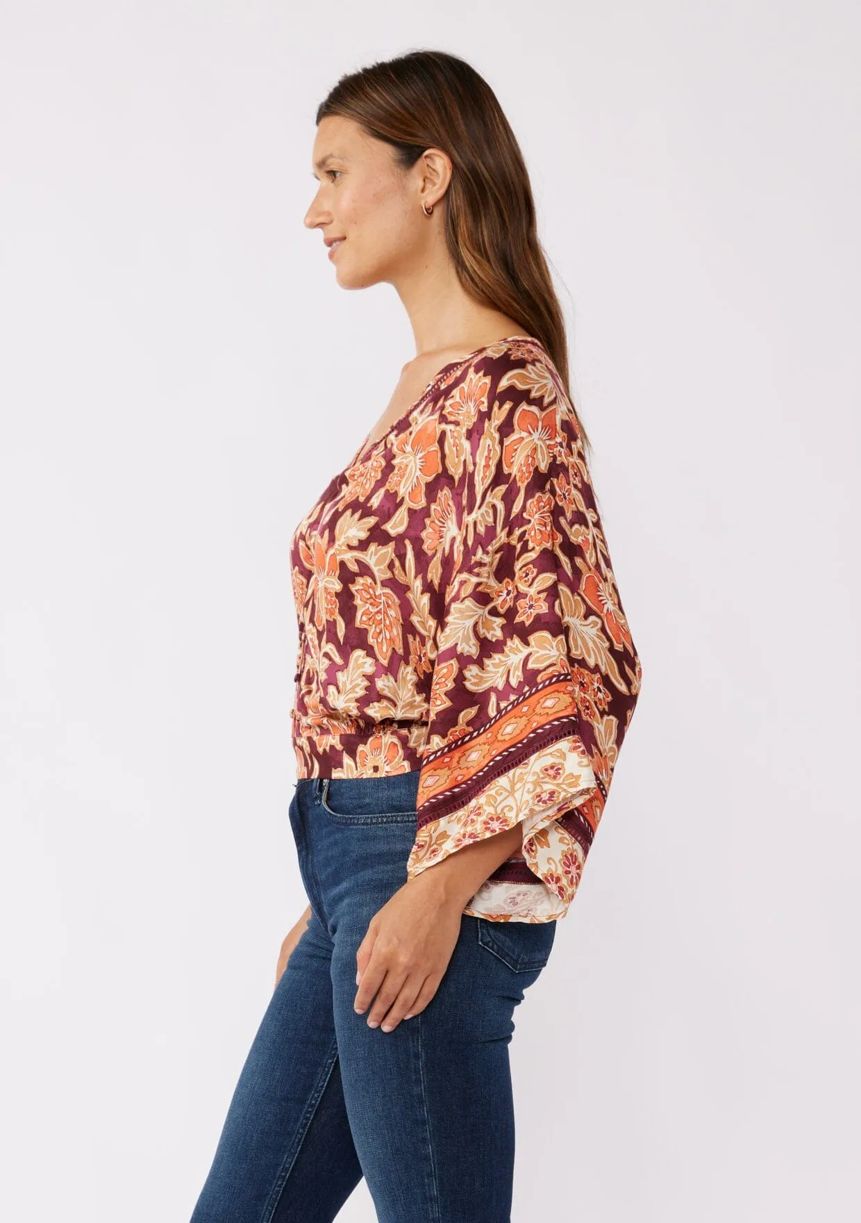 Amber Fields Kimono Sleeve Blouse