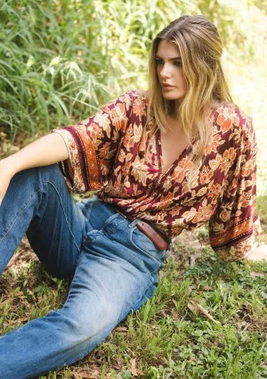 Amber Fields Kimono Sleeve Blouse