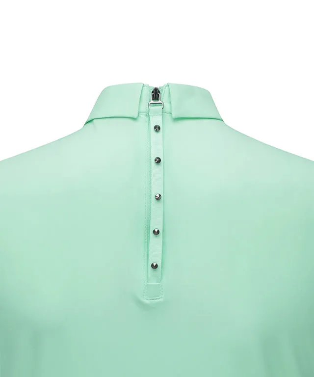 ANEW Golf: Women's Mash Block Point Short Sleeve Long T-Shirt - Light Green
