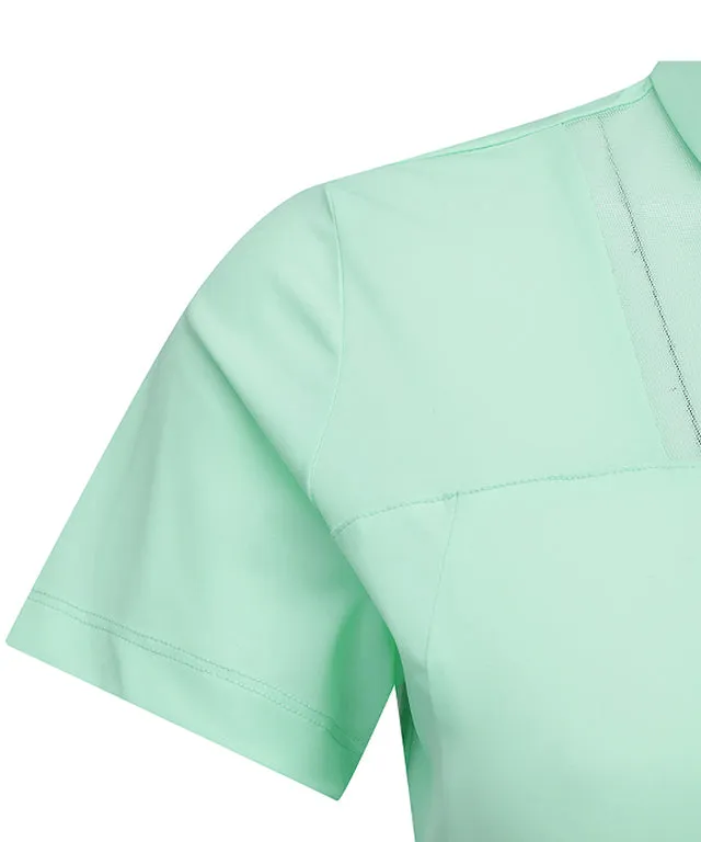 ANEW Golf: Women's Mash Block Point Short Sleeve Long T-Shirt - Light Green