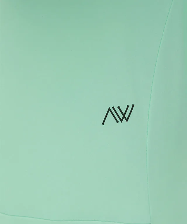 ANEW Golf: Women's Mash Block Point Short Sleeve Long T-Shirt - Light Green
