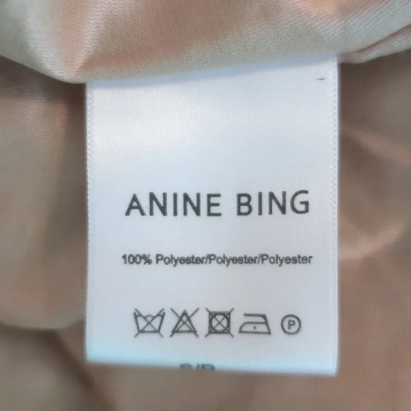 Anine Bing Sequined Mock Neck Top Rose Gold Size Small NEW