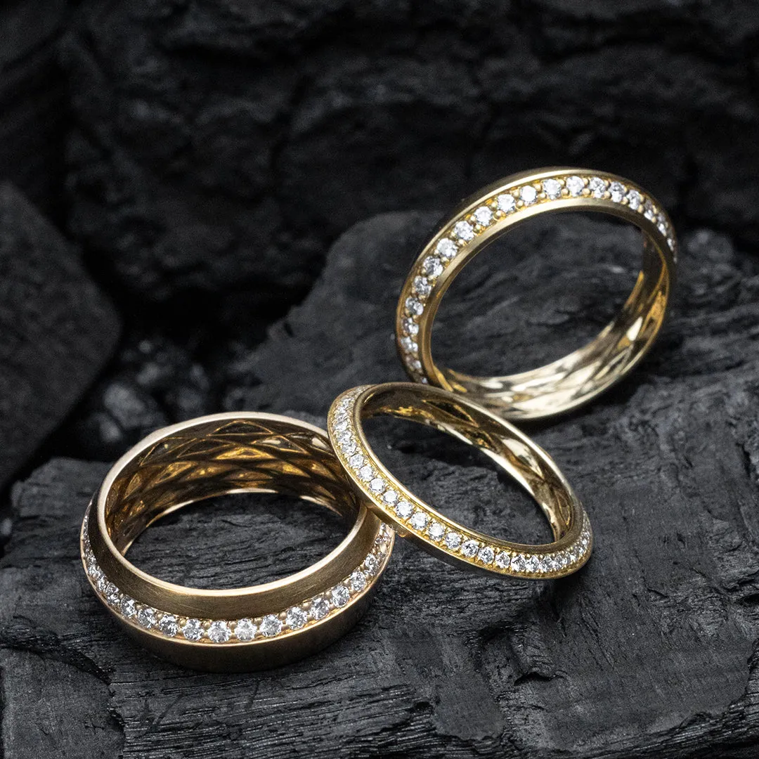 Ascent 5mm Pavé Diamond Bevel Band