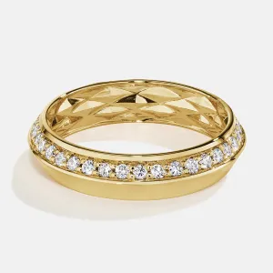 Ascent 5mm Pavé Diamond Bevel Band