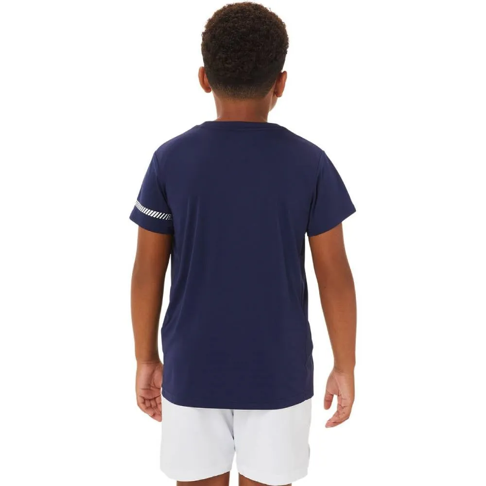 Asics Boys' Tennis Short Sleeved Top (Peacoat)