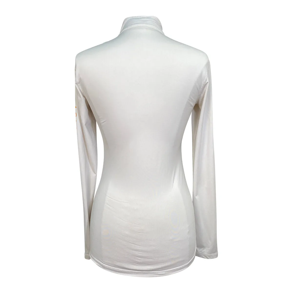 Asmar Equestrian Sustainable Logo Tee in White/Orange - Women's Small