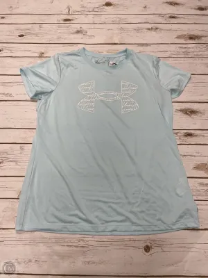 Athletic Top Short Sleeve By Under Armour In Blue, Size: L