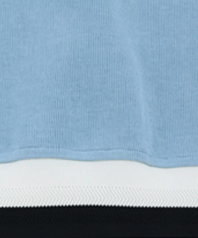 AVEN Stitched Cotton Short Sleeve T-shirt - Sky Blue