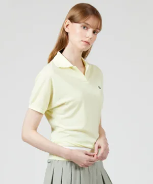 AVEN Women's Raglan Relaxed Fit Polo Shirt - Yellow