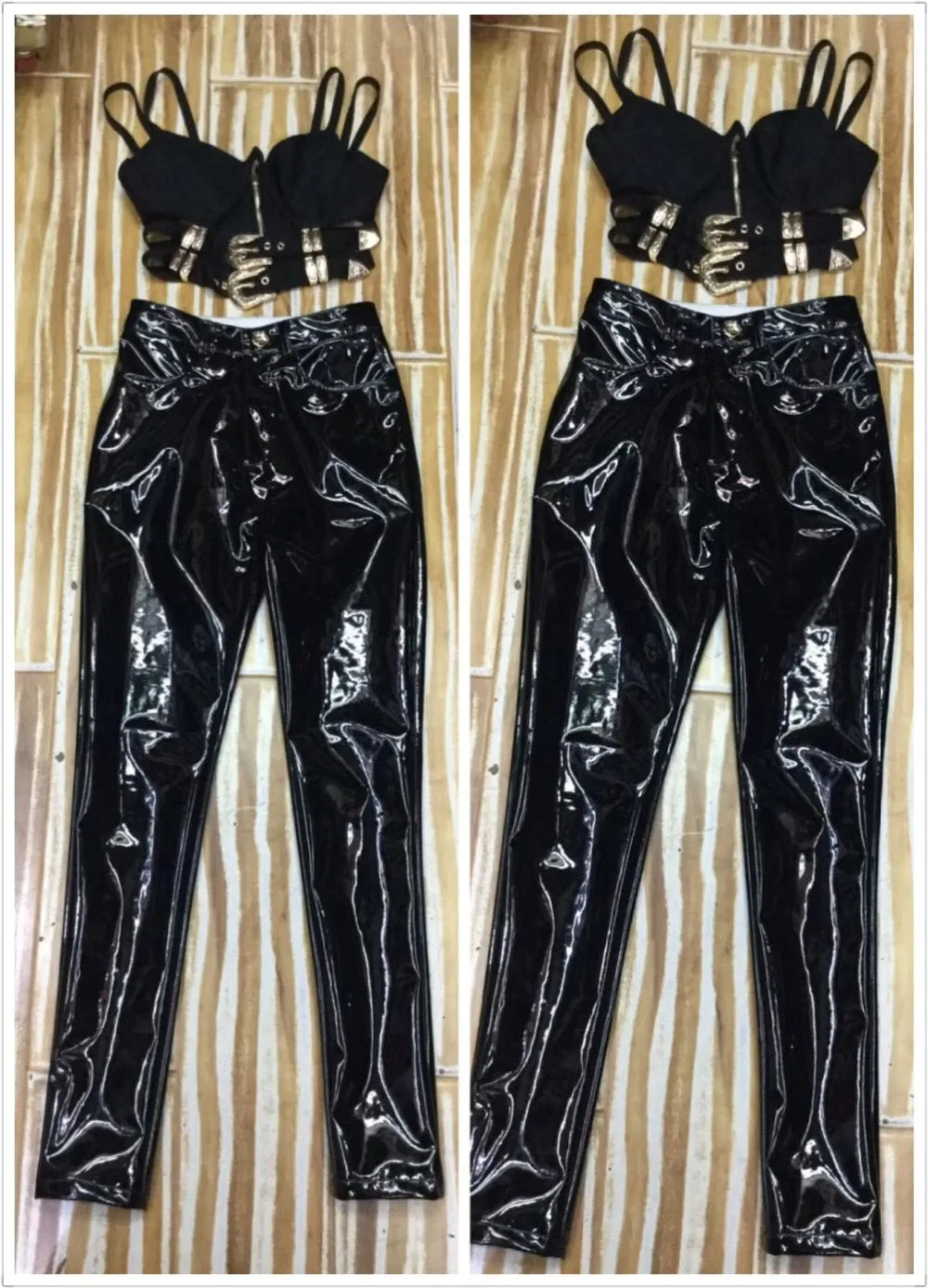 Backless Black Hollow Out Sequined Bodycon Bandage Top