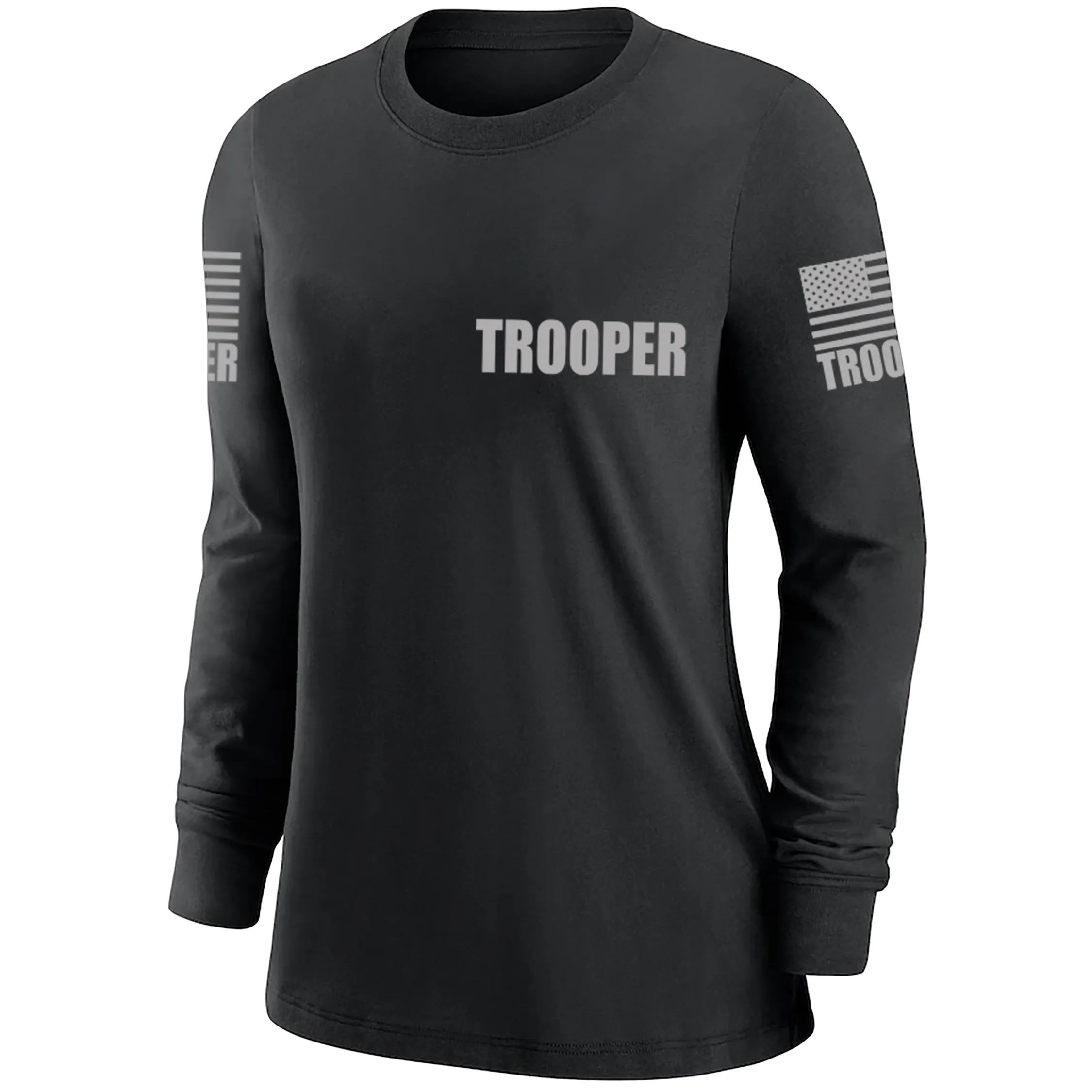 Black Trooper Women's Shirt - Long Sleeve (Gray)
