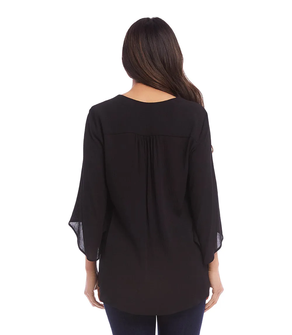 Bracelet Sleeve Asymmetric Top
