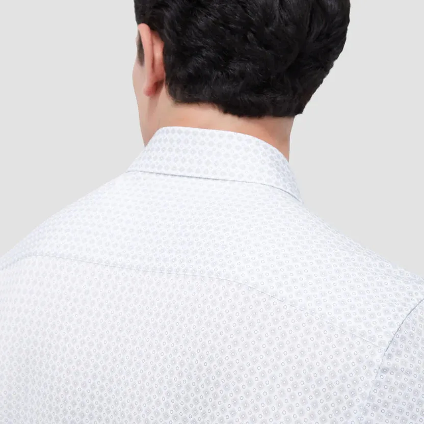 Bugatchi Ooohcotton Miles Short Sleeve Shirt - Platinum