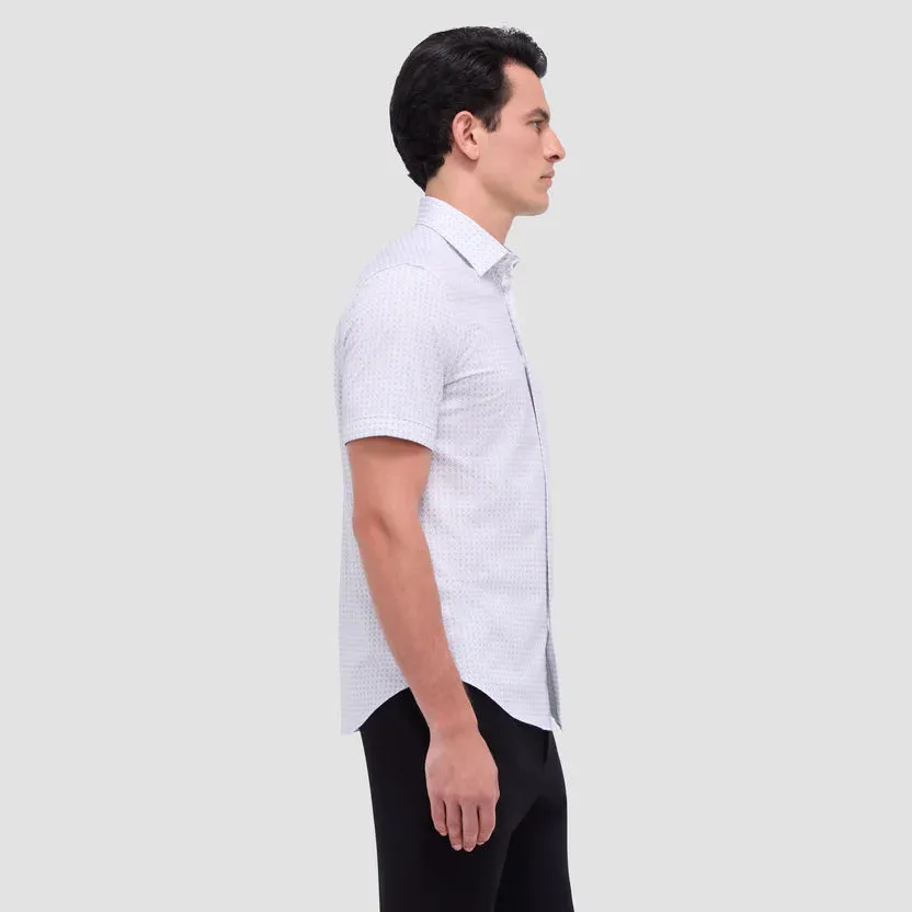 Bugatchi Ooohcotton Miles Short Sleeve Shirt - Platinum