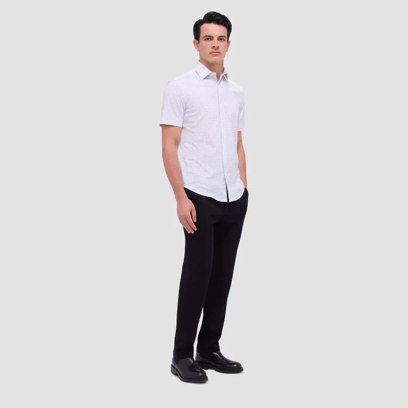 Bugatchi Ooohcotton Miles Short Sleeve Shirt - Platinum