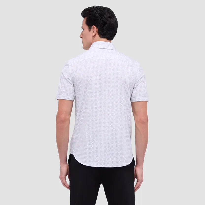 Bugatchi Ooohcotton Miles Short Sleeve Shirt - Platinum