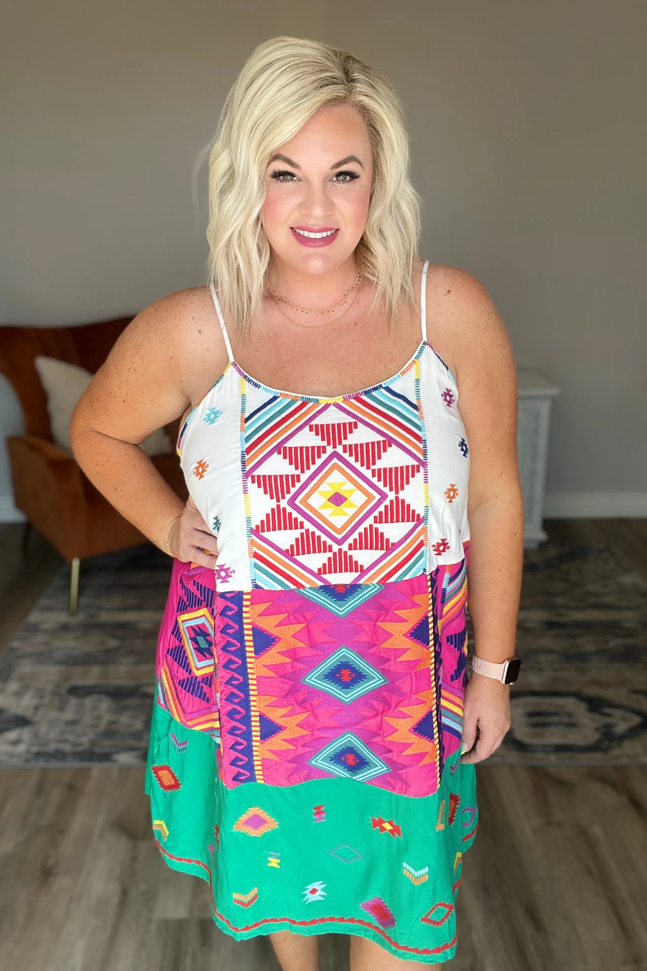 Camilla Tiered Embroidered Dress