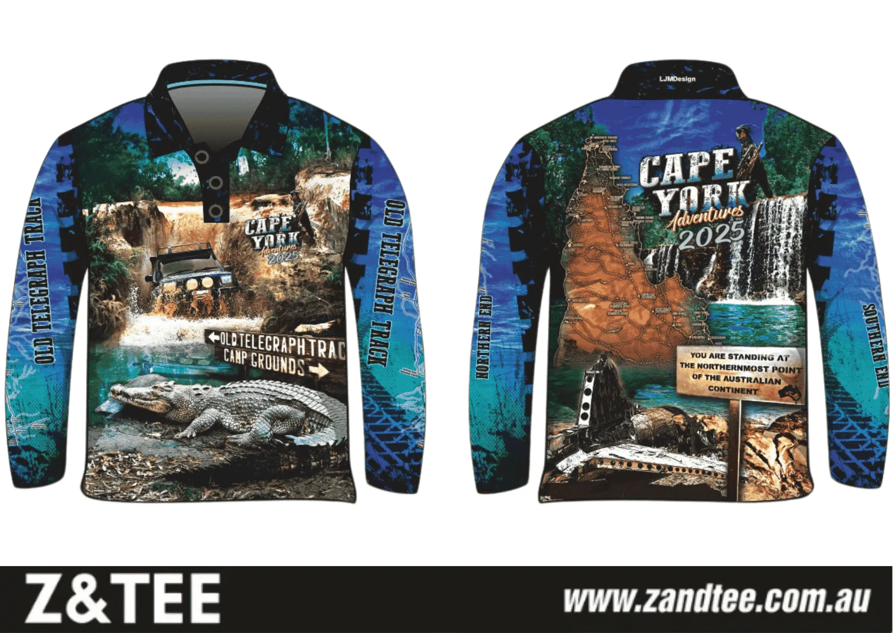 Cape York | Gunshot Croc Blue Fishing Shirt (2025) ★Pre-Order★