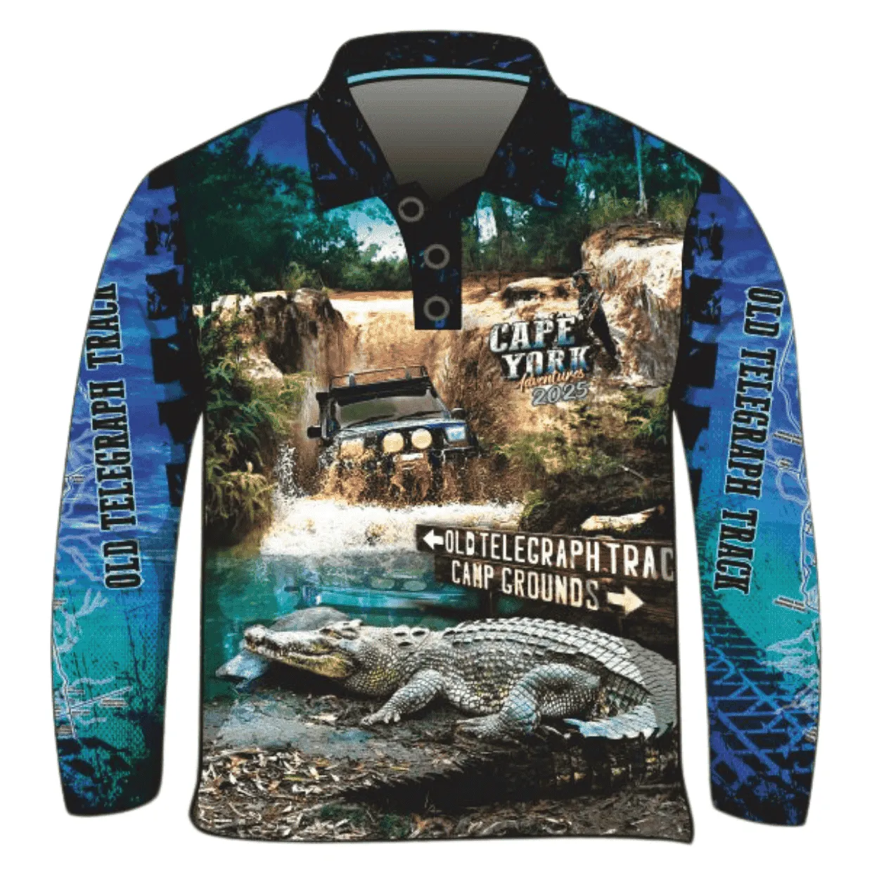 Cape York | Gunshot Croc Blue Fishing Shirt (2025) ★Pre-Order★