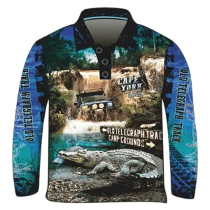 Cape York | Gunshot Croc Blue Fishing Shirt (2025) ★Pre-Order★