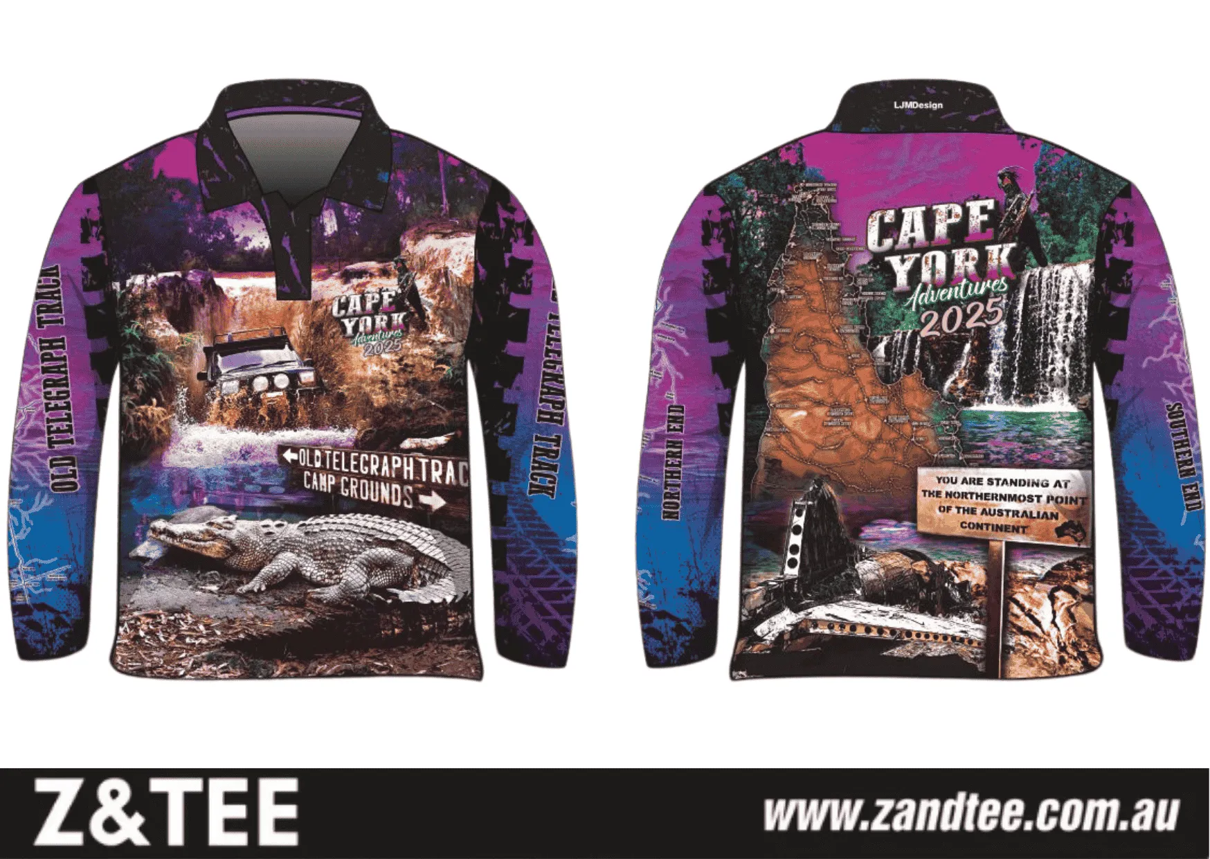 Cape York | Gunshot Croc Purple Fishing Shirt (2025) ★Pre-Order★