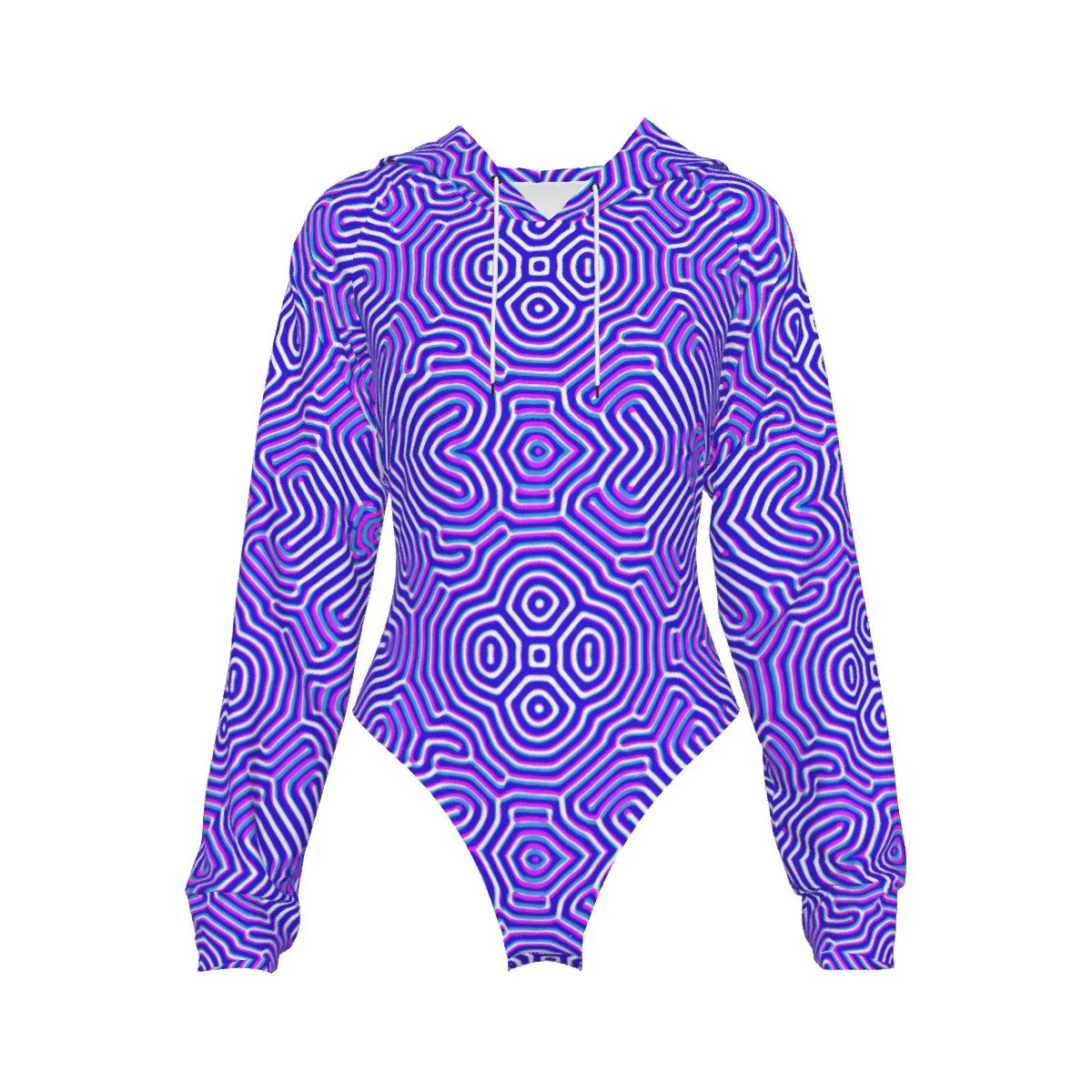 Carina Women's Raglan Sleeve Hooded Bodysuit