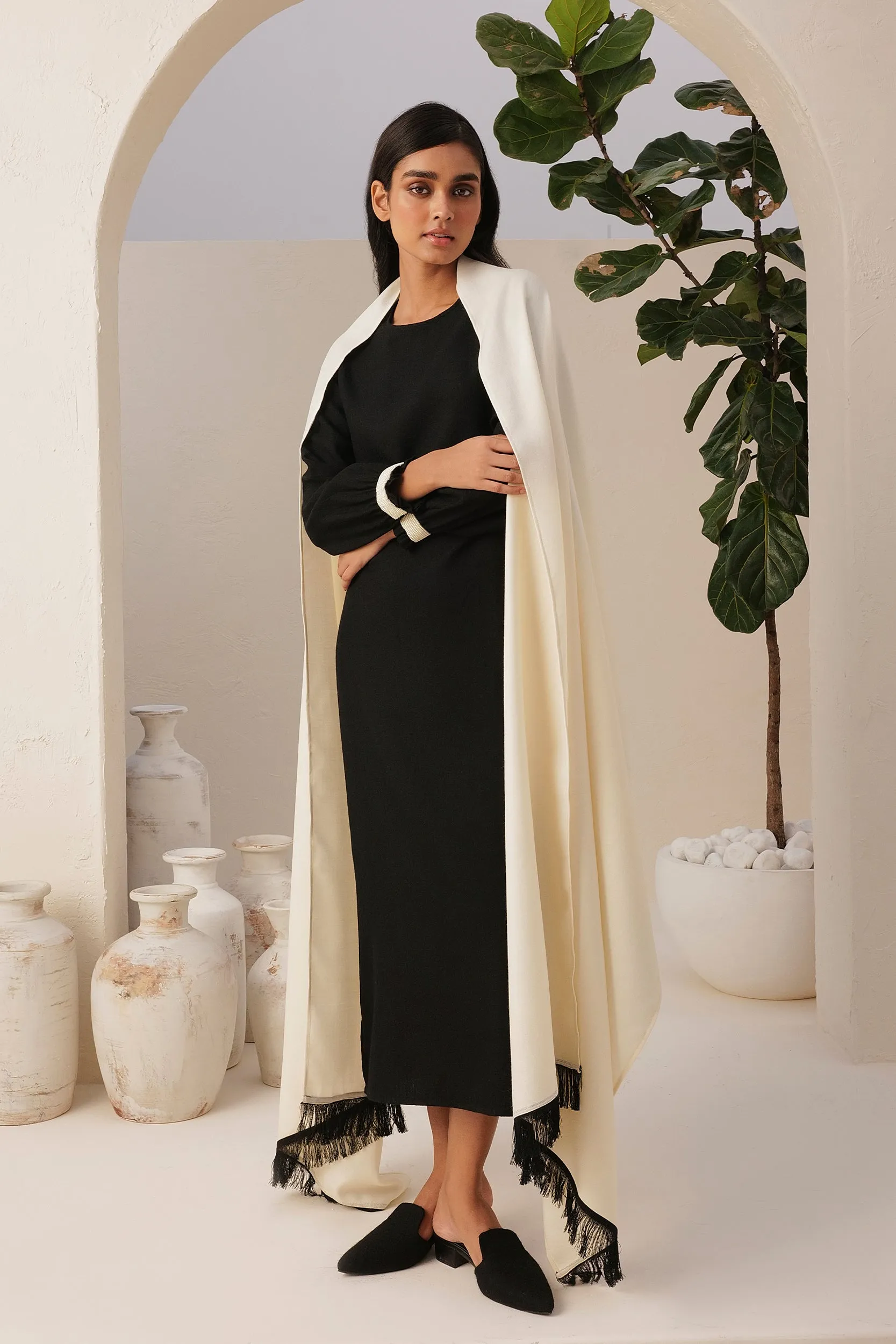 Colmar Woollen Dress (Black)