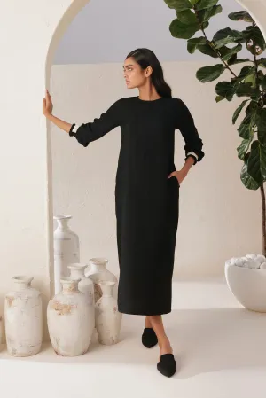 Colmar Woollen Dress (Black)