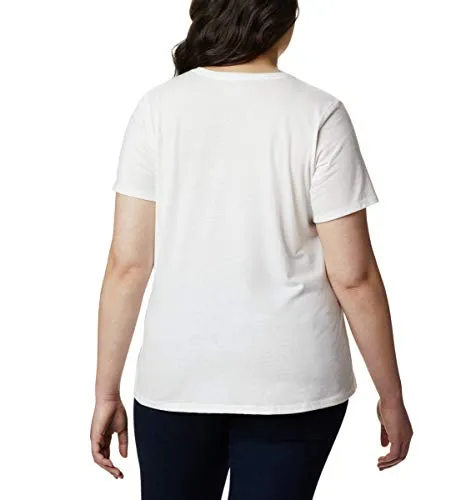 Columbia Women's Solar Shield Short Sleeve Shirt, White, 2X