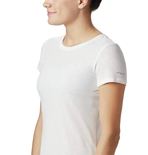 Columbia Women's Solar Shield Short Sleeve Shirt, White, 2X