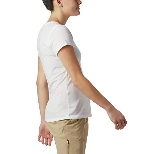Columbia Women's Solar Shield Short Sleeve Shirt, White, 2X