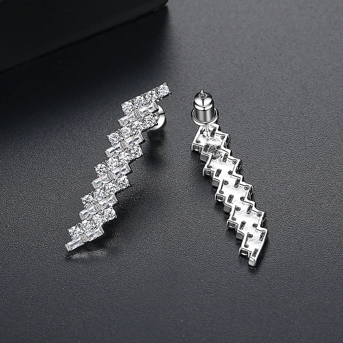Crystal & Cubic Zirconia Ladder Drop Earrings