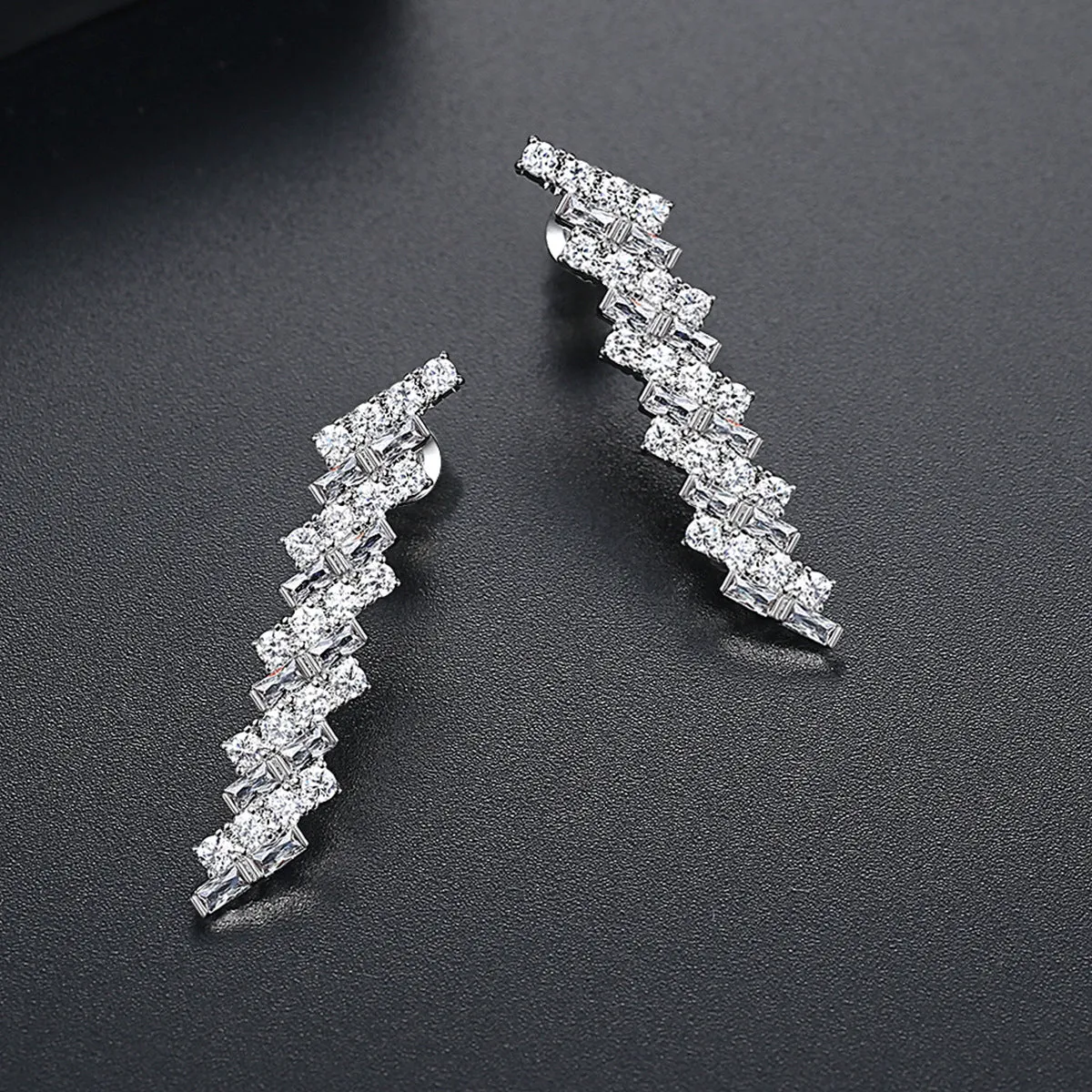 Crystal & Cubic Zirconia Ladder Drop Earrings